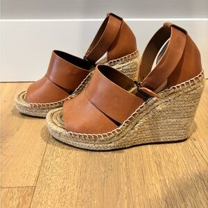 Treasure & Bond Tan Wedge Sandals